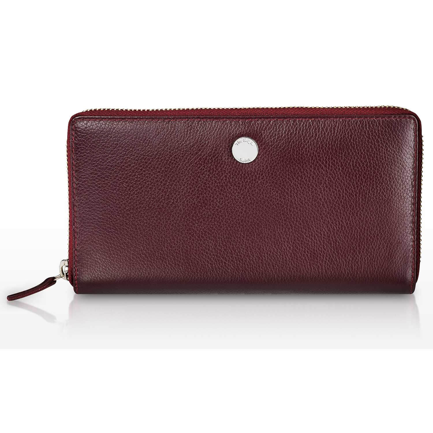 Women's Zip Around Merlot Purse