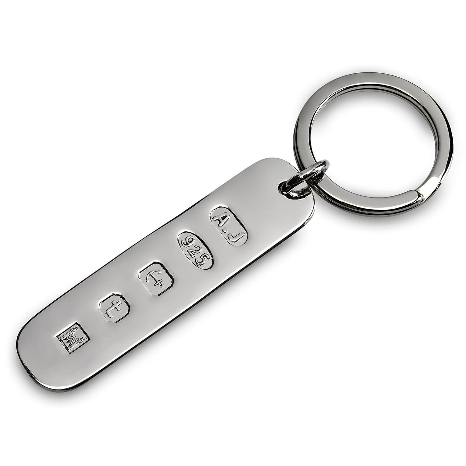 Sterling Silver Oblong Key Fob