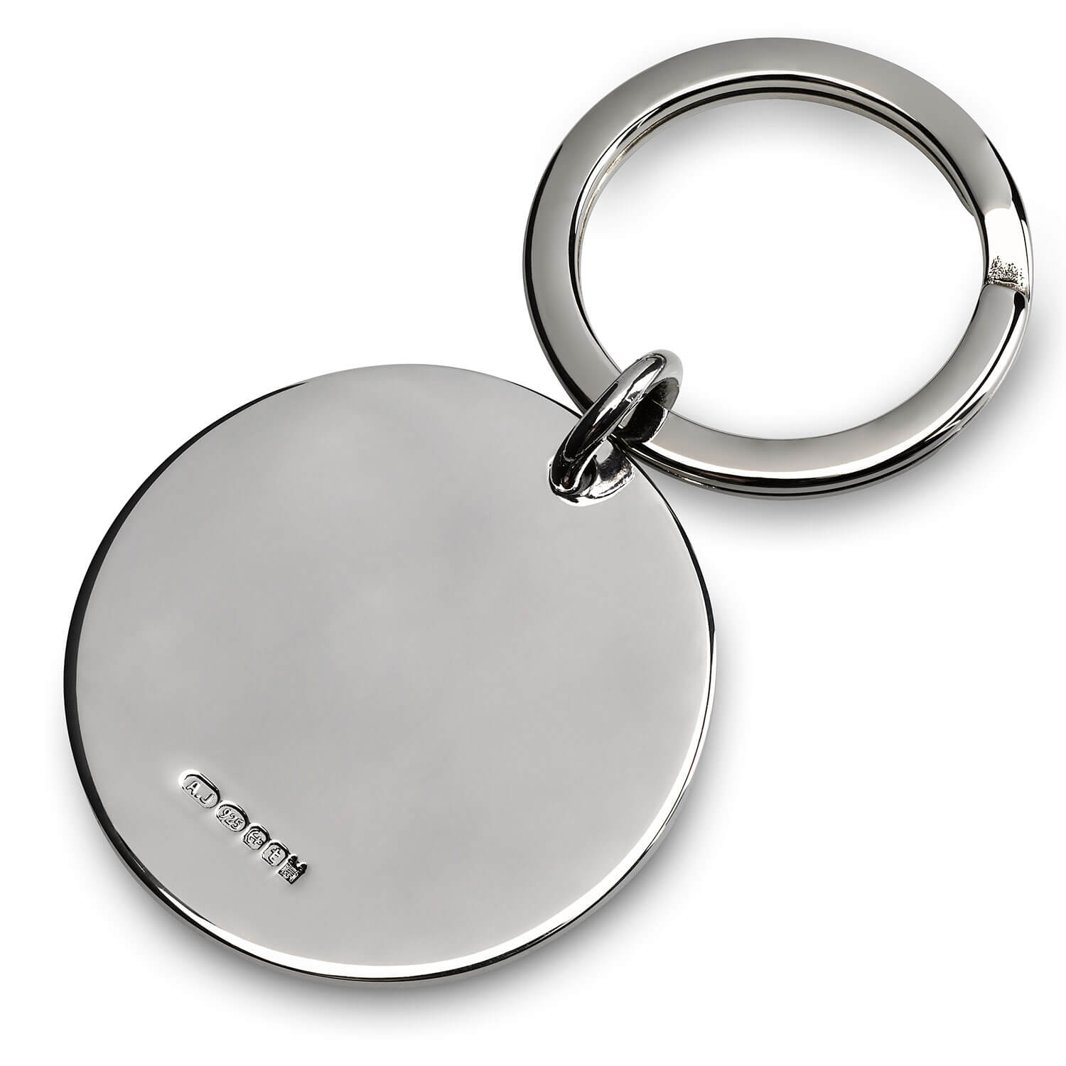 Round Sterling Silver Key Ring