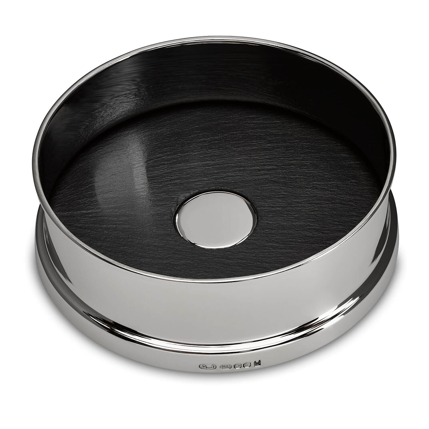 Sterling Silver and Slate Wine Coaster