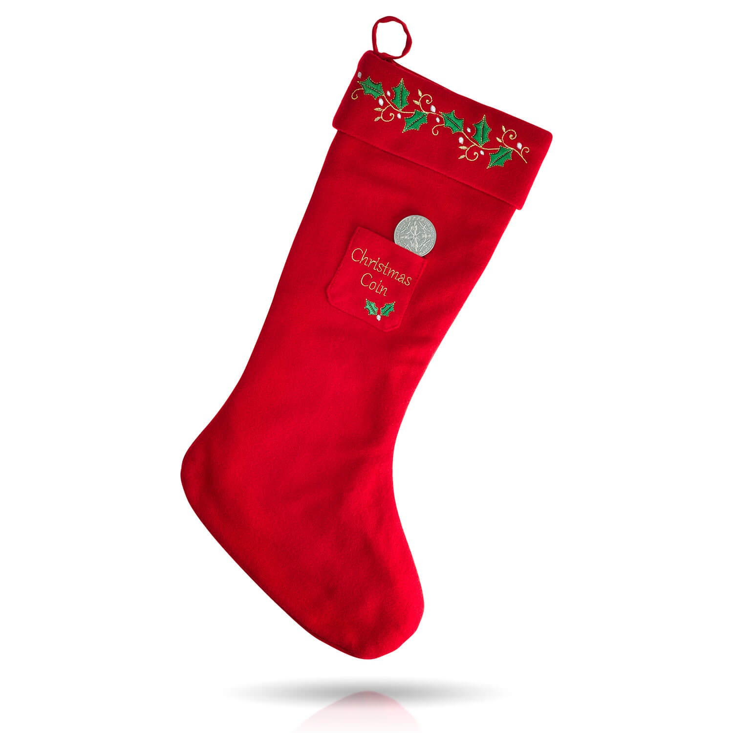 The Royal Mint Official Christmas Stocking with The Nutcracker 2018 Christmas Coin