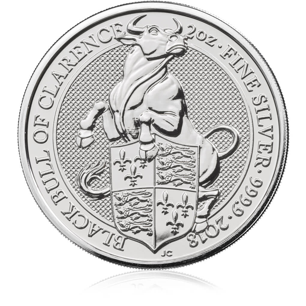 The Queen's Beasts 2018 – Black Bull – 2 oz Silver Bullion Coin
