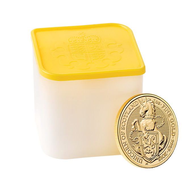 The Queen's Beasts 2018 - The Unicorn of Scotland One Ounce Gold Bullion Ten Coin Tube