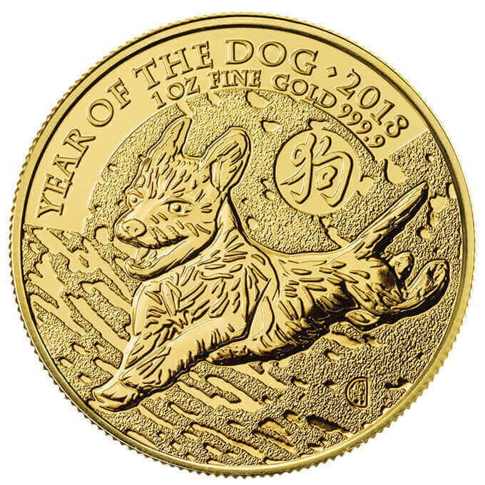 Lunar Year of the Dog 2018 One Ounce Gold Bullion Coin