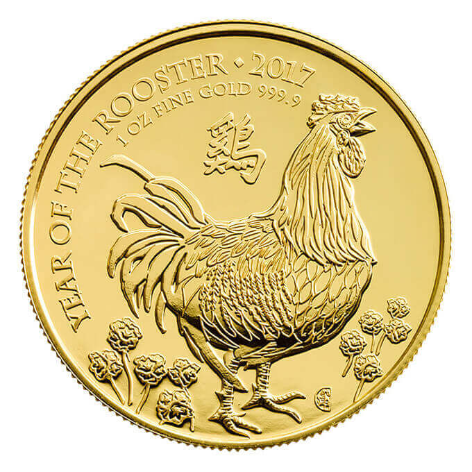 Lunar Year of the Rooster 2017 One Ounce Gold Bullion Coin