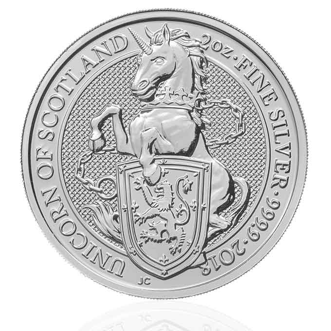 The Queen's Beasts 2018 - The Unicorn of Scotland Two Ounce Fine Silver Bullion Coin
