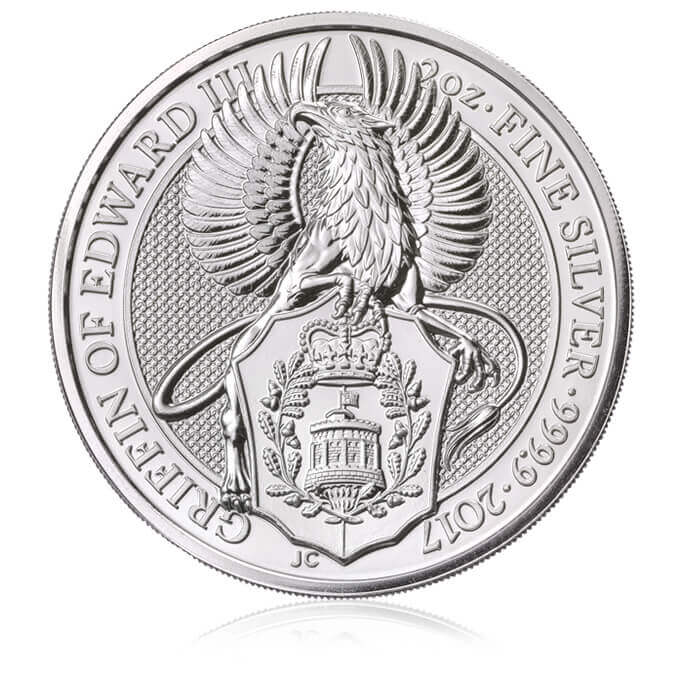 The Queen's Beasts 2017 - The Griffin Two Ounce Fine Silver Bullion Coin