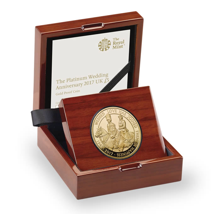Platinum Wedding 2017 UK £5 Gold Proof Coin