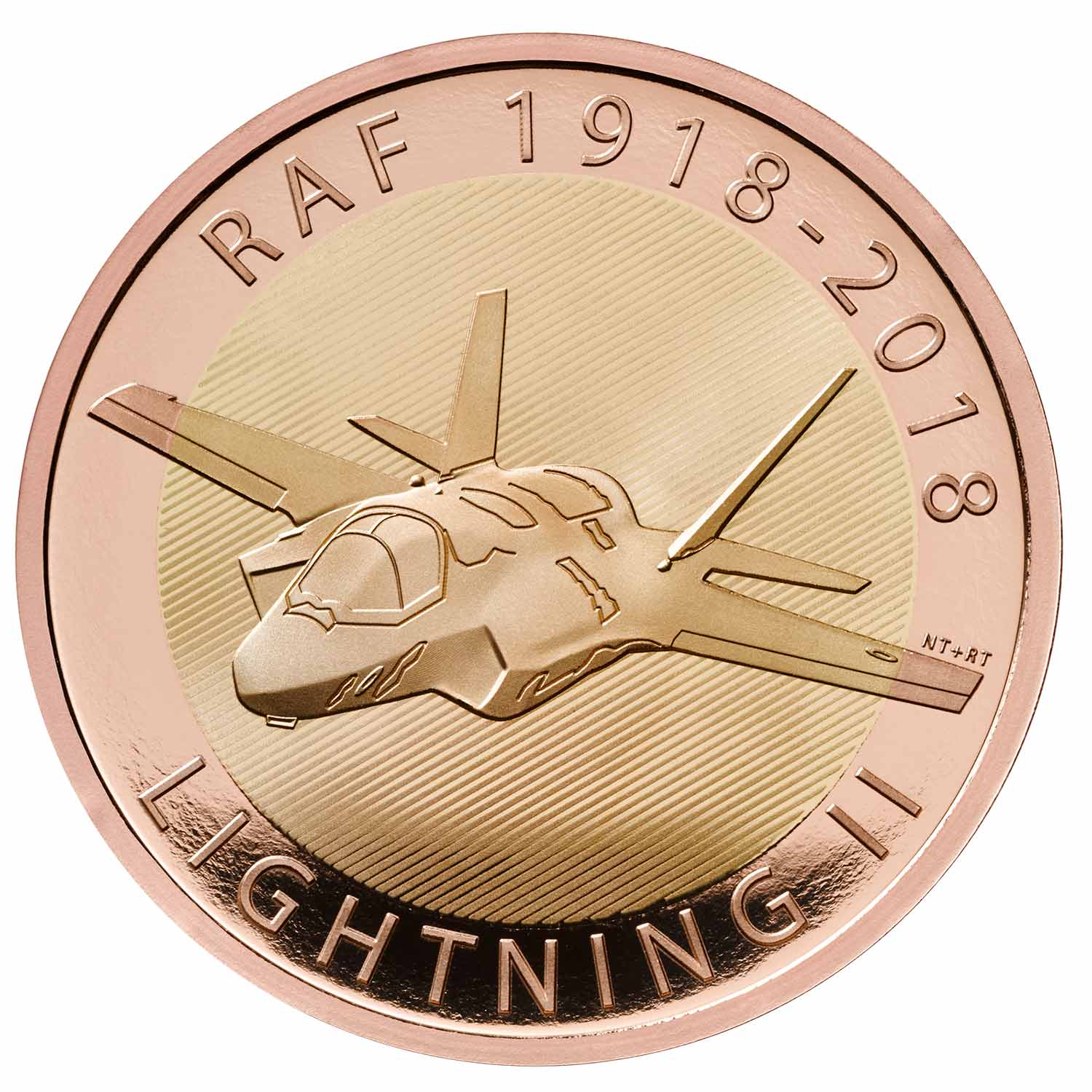 RAF Centenary F-35 Lightning II 2018 UK £2 Gold Proof Coin
