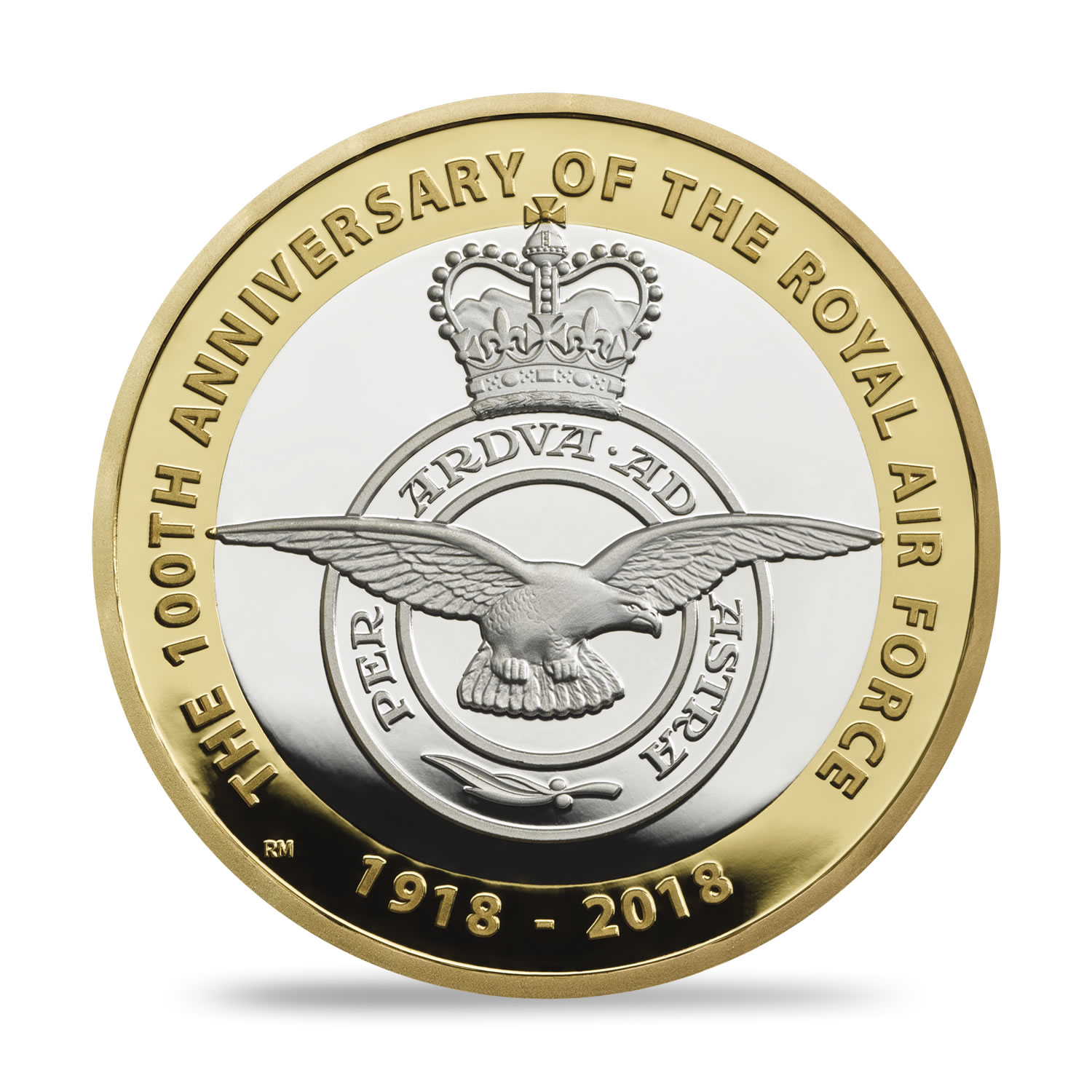 RAF Centenary Badge 2018 UK £2 Silver Proof Piedfort Coin