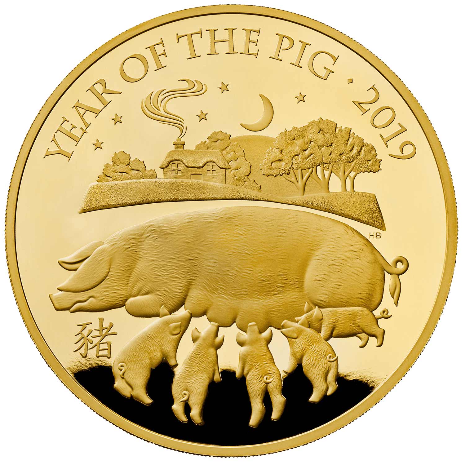 Lunar Year of the Pig 2019 UK Gold Proof Kilo Coin