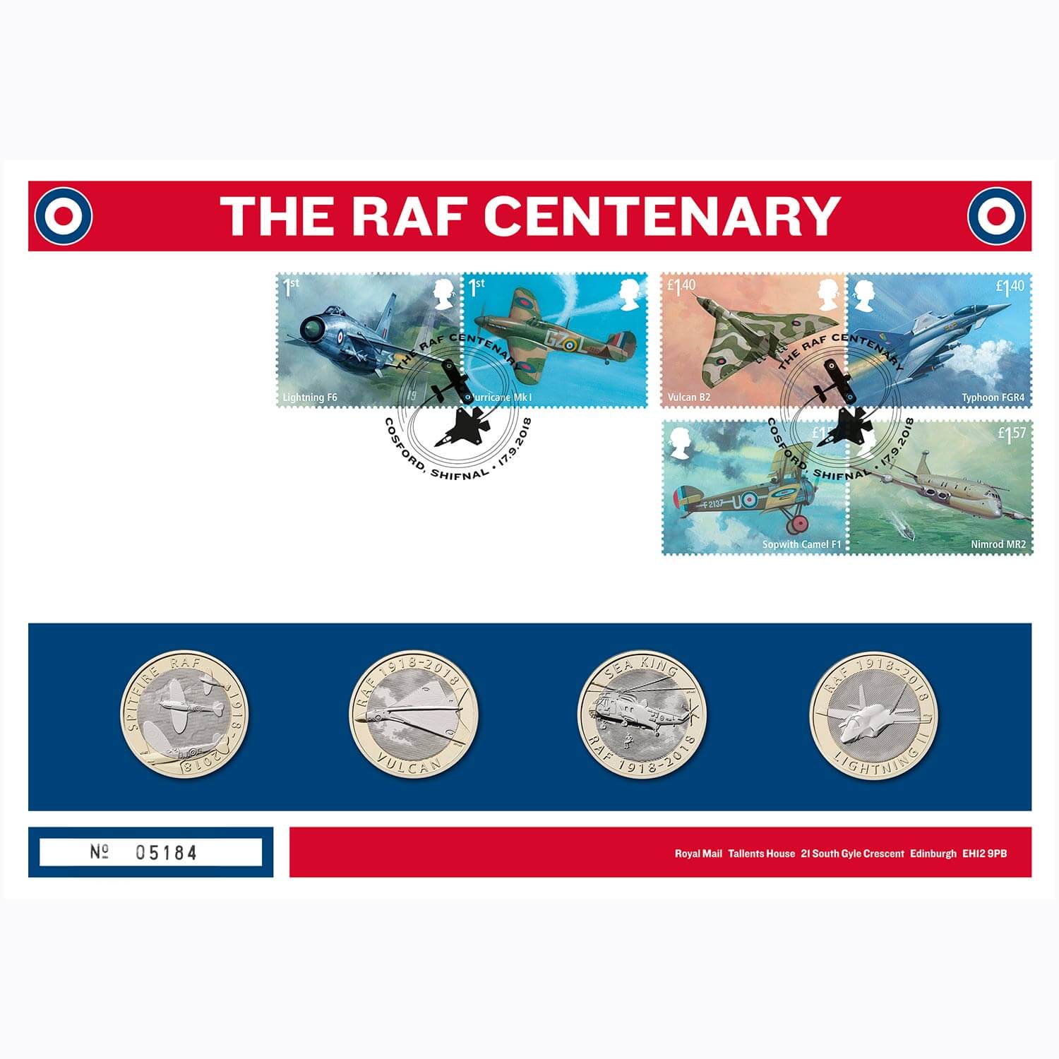 RAF Centenary Coin Cover 