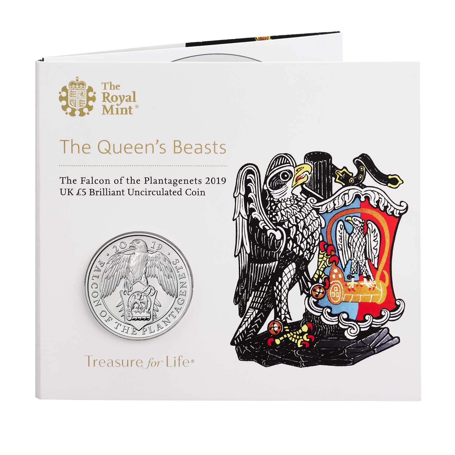 The Falcon of the Plantagenets 2019 UK £5 Brilliant Uncirculated Coin