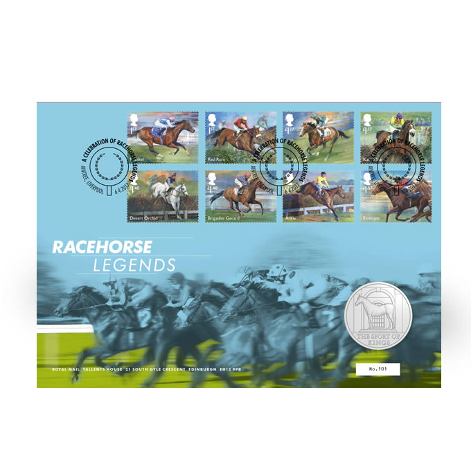 Racehorse Legends Brilliant Uncirculated Medal Cover