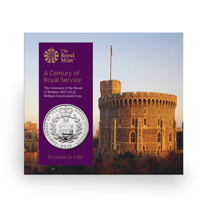 House of Windsor Centenary 2017 UK £5 Brilliant Uncirculated Coin