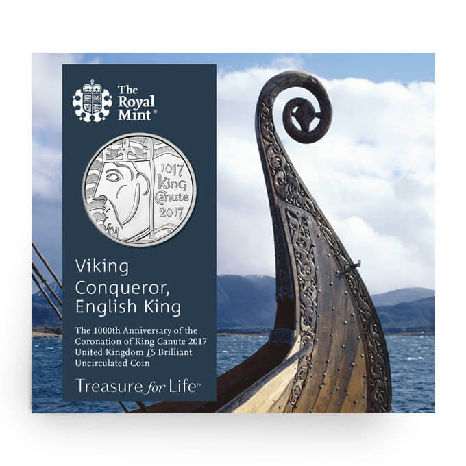 King Canute 2017 UK £5 Brilliant Uncirculated Coin