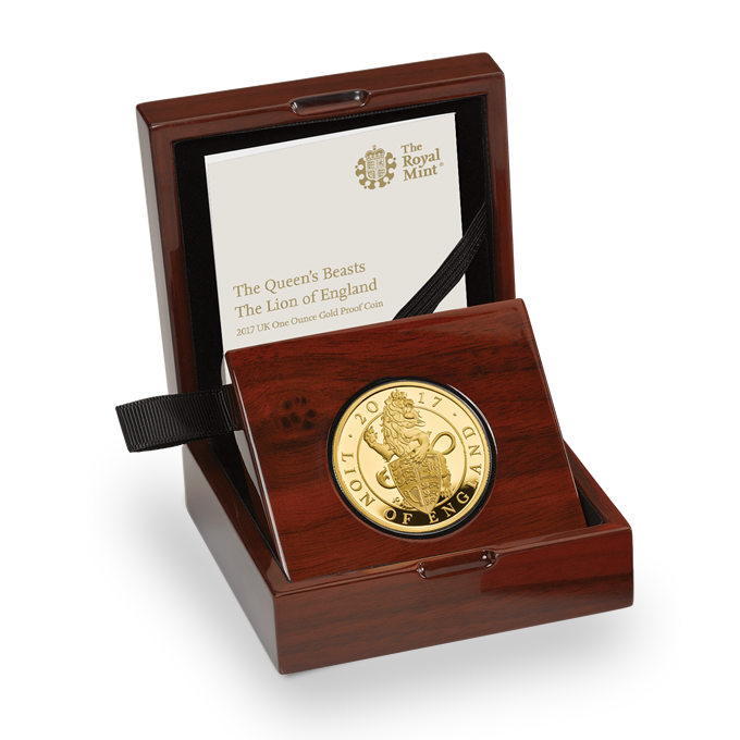 The Lion of England 2017 UK One-Ounce Gold Proof Coin