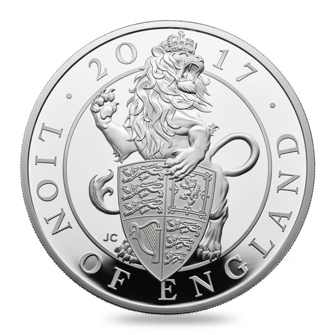 The Lion of England 2017 UK Five-Ounce Silver Proof Coin