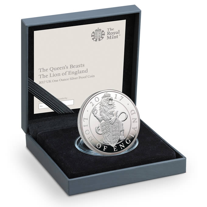 The Lion of England 2017 UK One-Ounce Silver Proof Coin
