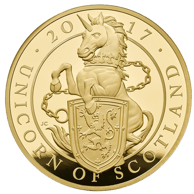The Unicorn of Scotland 2017 UK Gold Proof Kilo Coin