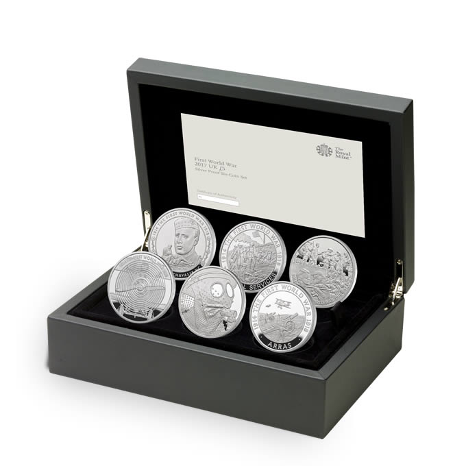 First World War 2017 UK £5 Silver Proof 6-Coin Set