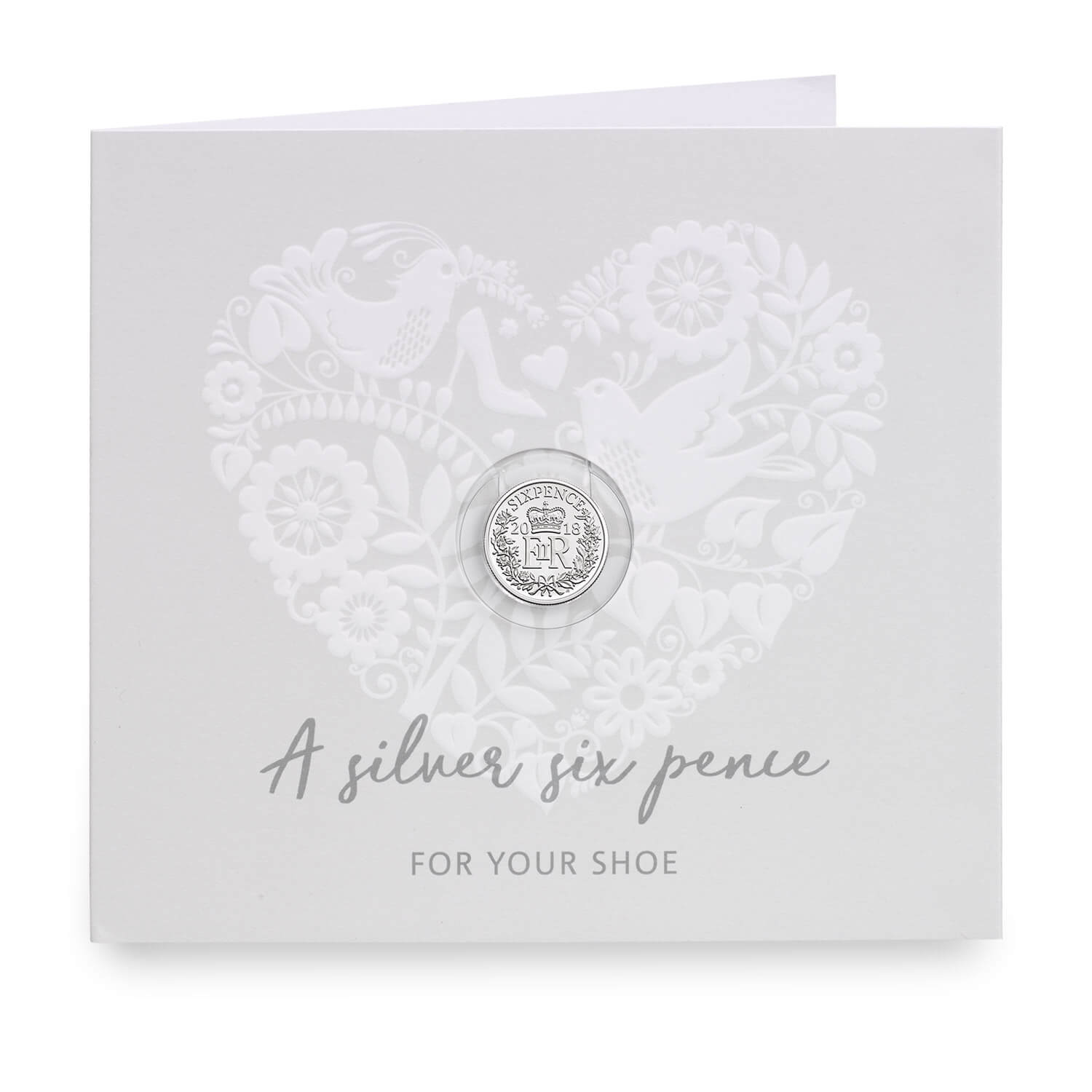 2018 Wedding Silver Sixpence Gift Card Presentation