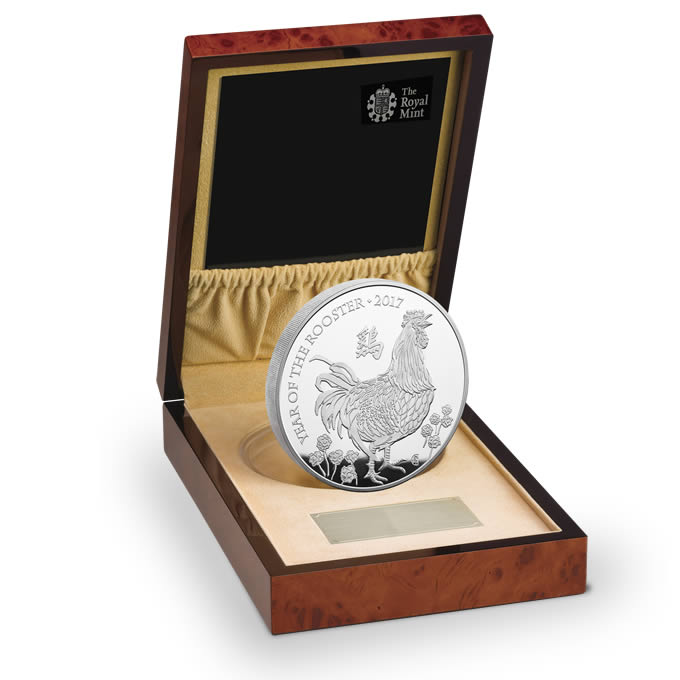 Lunar Year of the Rooster 2017 UK Silver Proof Kilo Coin