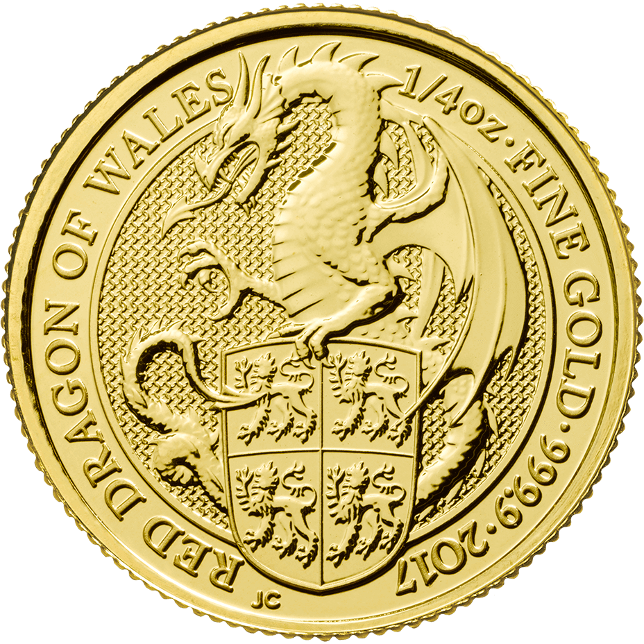 The Queen's Beasts 2017 - The Dragon Quarter Ounce Fine Gold Bullion Coin