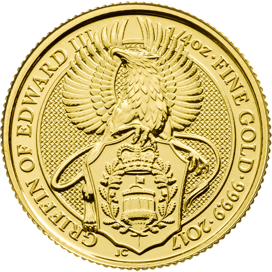 The Queen's Beasts 2017 - The Griffin Quarter Ounce Fine Gold Bullion Coin                                                                                                