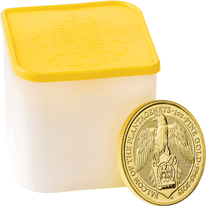 The Queen's Beasts 2019 Falcon 1 oz Gold Ten Coin Tube