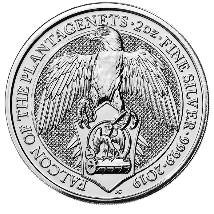 The Queen's Beasts 2019 Falcon 2 oz Silver Coin