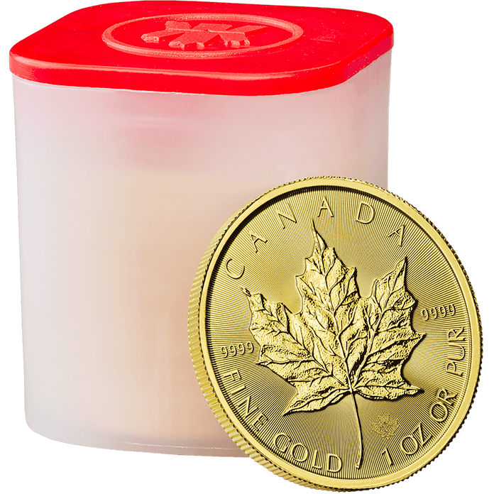 Canadian Maple Leaf 2018 Gold One Ounce Ten Coin Tube