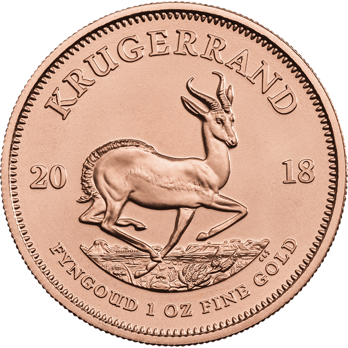South African 2018 Gold Krugerrand One Ounce Gold Coin