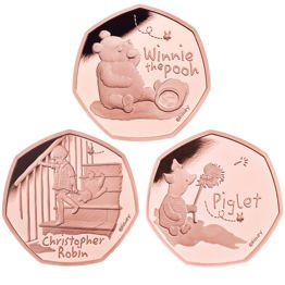 The Winnie the Pooh and Friends 2020 UK Gold Proof Three-Coin Series