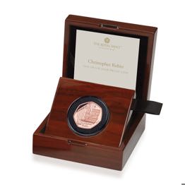 50p Coins 22 christopher robin 2020 uk 50p gold proof coin in case left uk20crgp