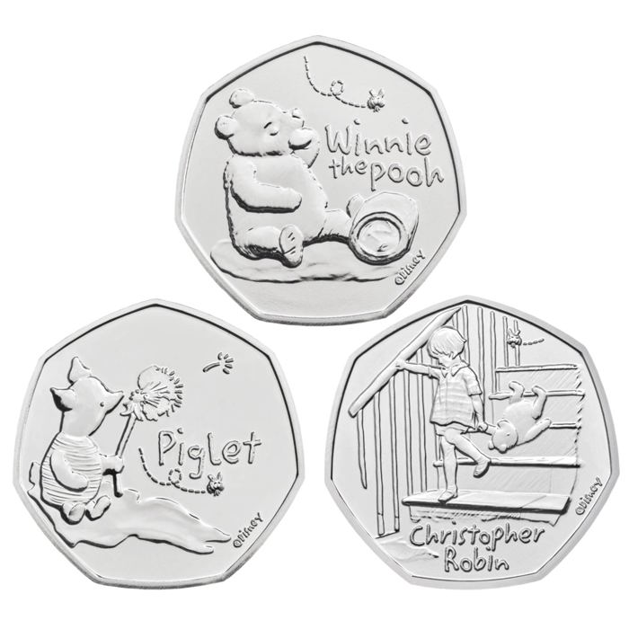 The Winnie the Pooh and Friends 2020 UK Brilliant Uncirculated Three-Coin Series