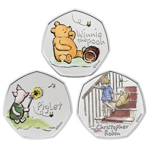 The Winnie the Pooh and Friends 2020 UK Brilliant Uncirculated Colour Three-Coin Series