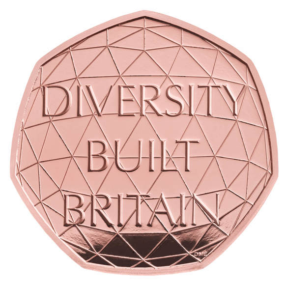 Celebrating British Diversity 2020 UK 50p Gold Proof Piedfort Coin
