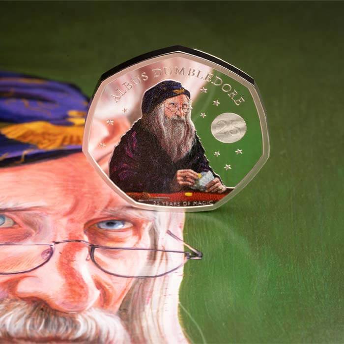 The Royal Mint launches its first individual collectable 50p of 2023 featuring Professor Albus Dumbledore