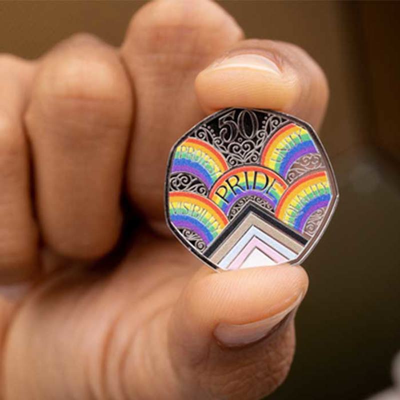 The Royal Mint marks 50 years of Pride UK with first LGBTQ+ coin
