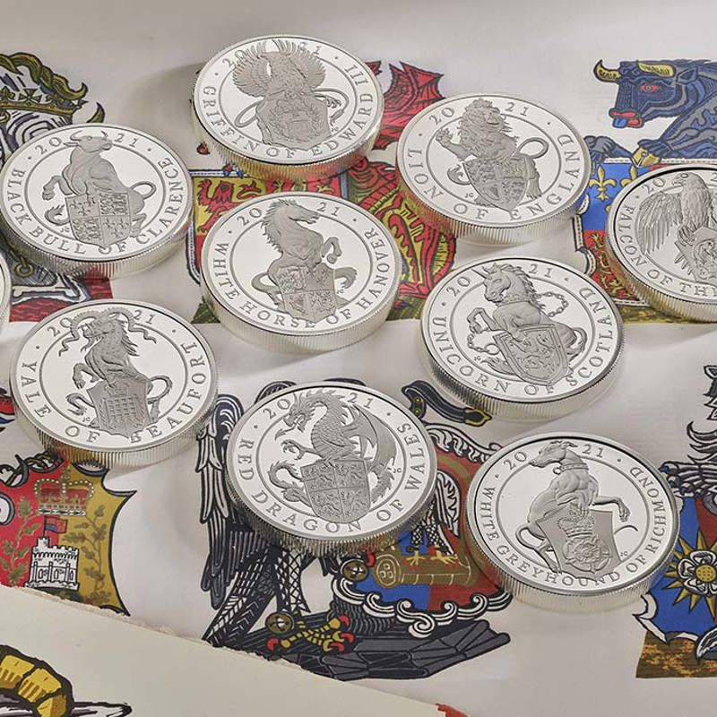 The Royal Mint reunites all ten of The Queen’s Beasts as part of a Ten Coin Set