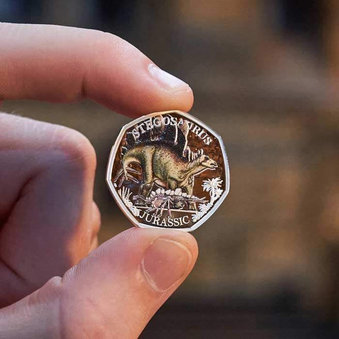 The Stegosaurus Charges its way onto Royal Mint 50p coin
