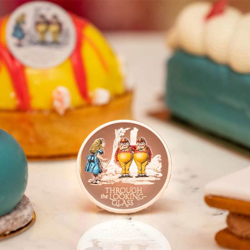 The Royal Mint celebrates launch of Through the Looking-Glass coin with a tasty tribute