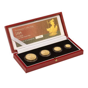 Queen Elizabeth II 2004 Proof Four Coin Britannia Set