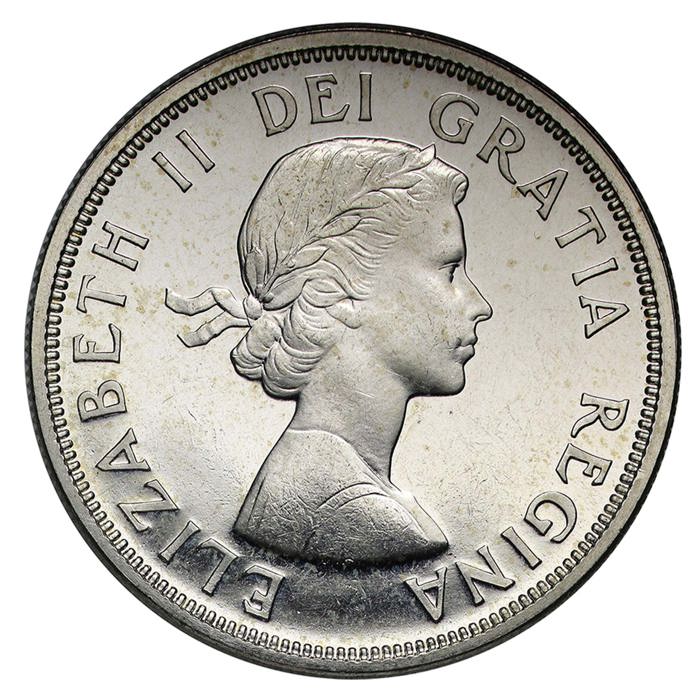 1964 Canada, Elizabeth II, silver Dollar
