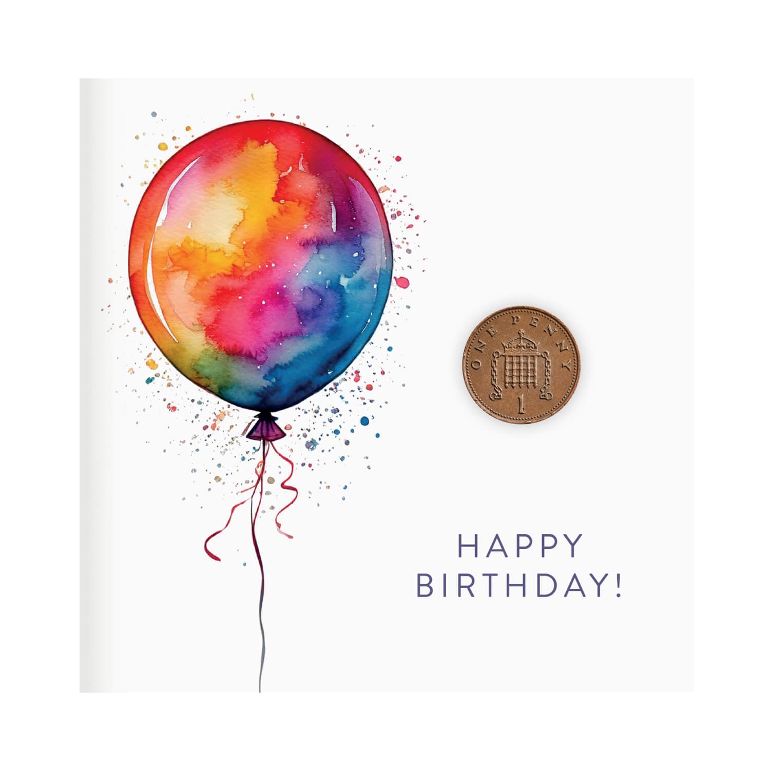 Happy Birthday Card with 1985 Penny