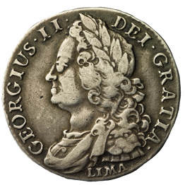 George II Shilling 1745-46 Lima