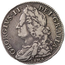 George II Half-crown Lima 1745-1746