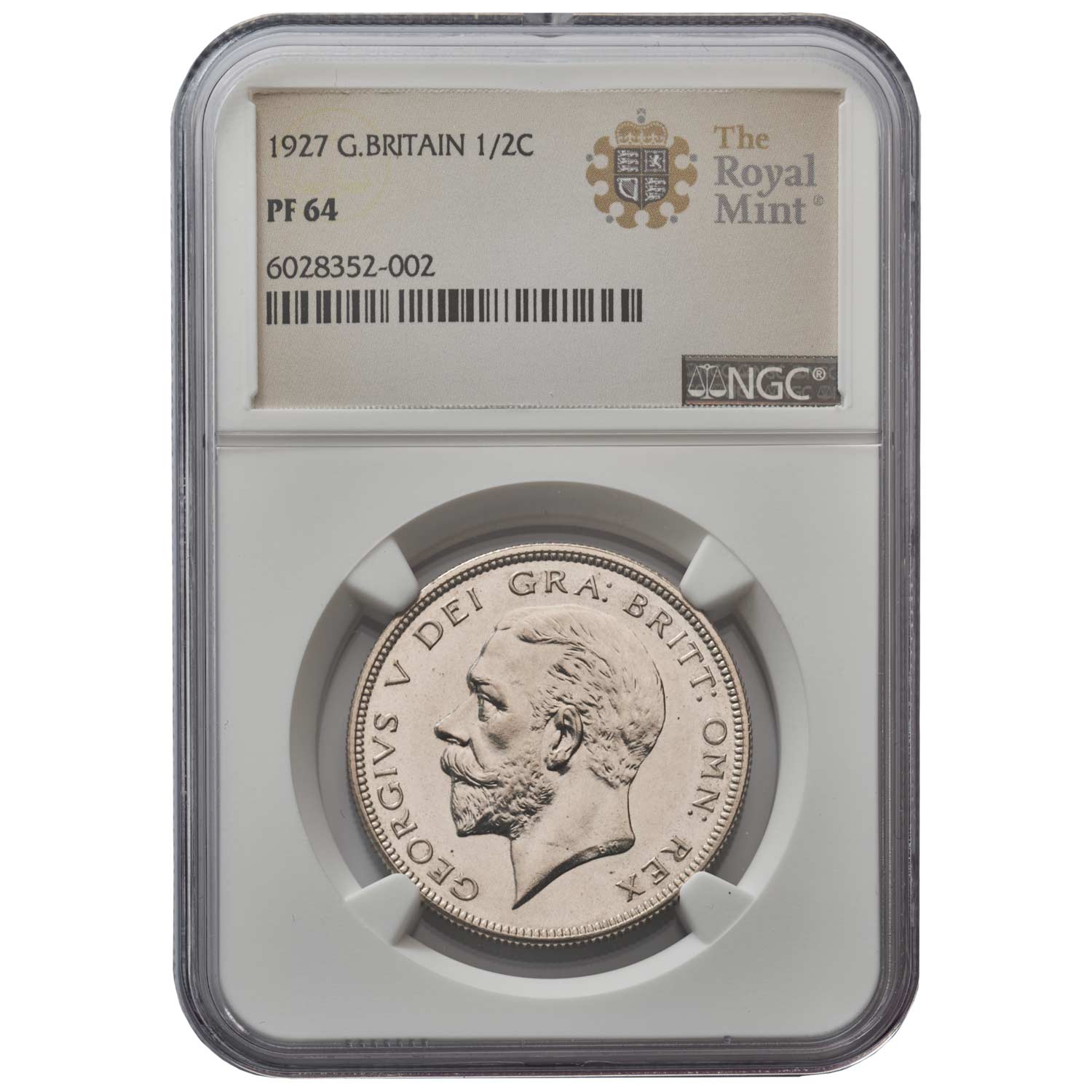 1927 George V Proof Half Crown NGC PF64
