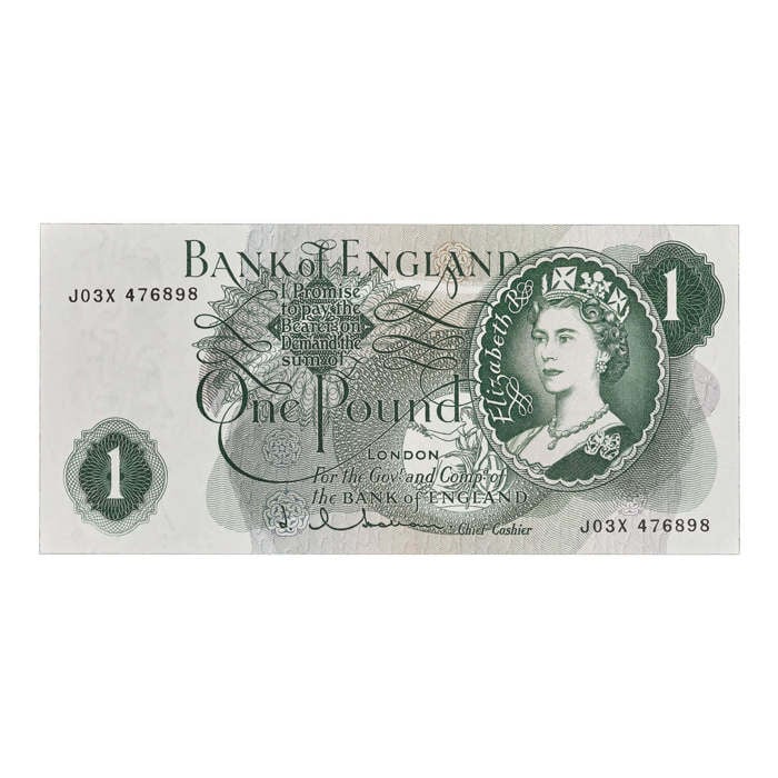 Queen Elizabeth II £1 Green Banknote